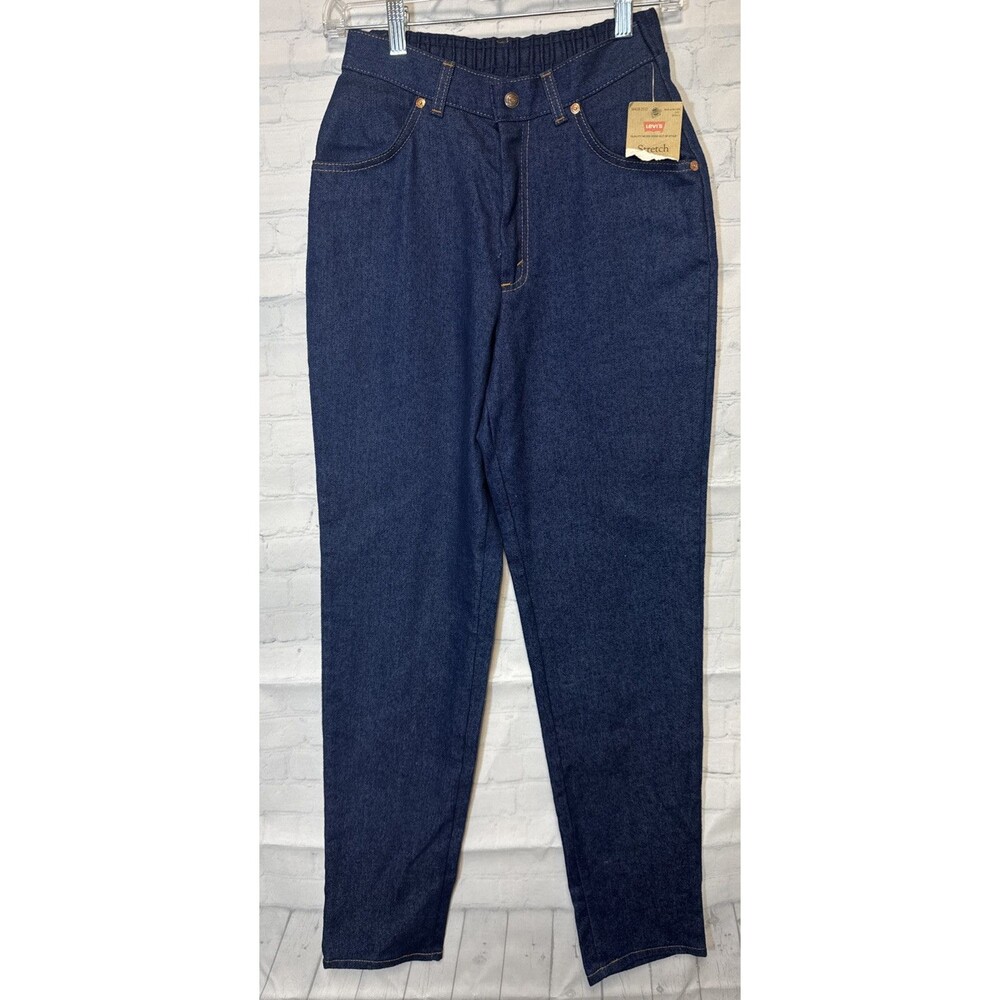 NWT Retro Vintage Levis Women's Jeans Size 8 Denim White Tab Dark Wash USA